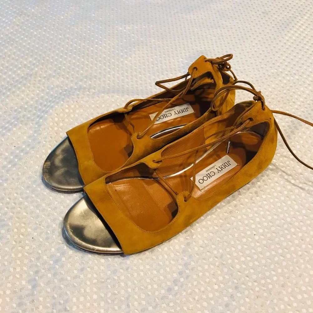 Jimmy choo leather flats